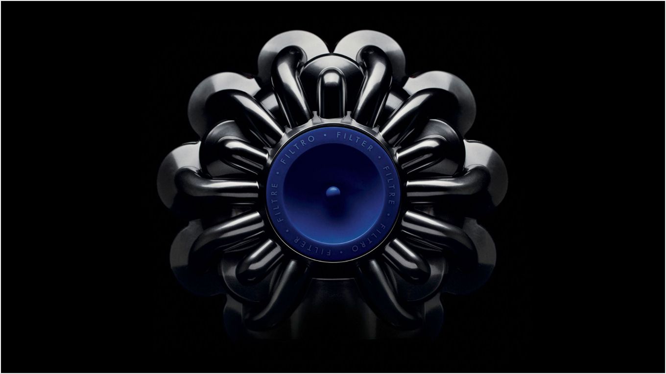 Overhead view of a Dyson cyclone. Overhead view of a Dyson cyclone.